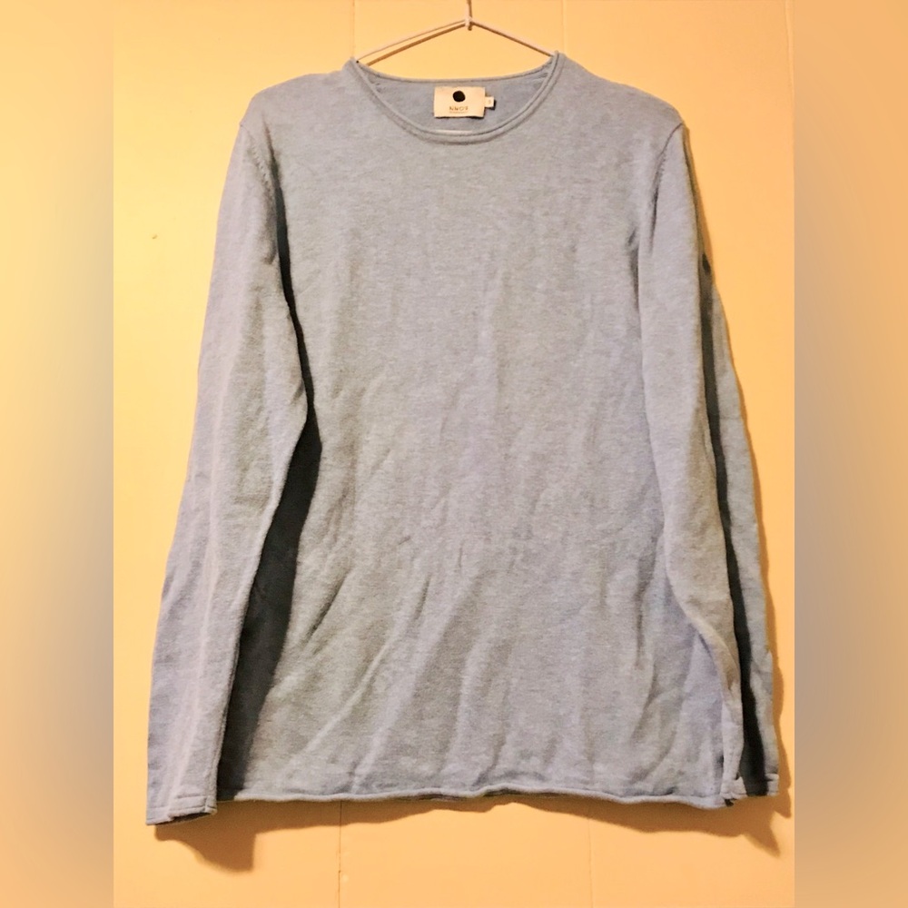 NNO7 Thomas Baby Blue Crewneck Sweater